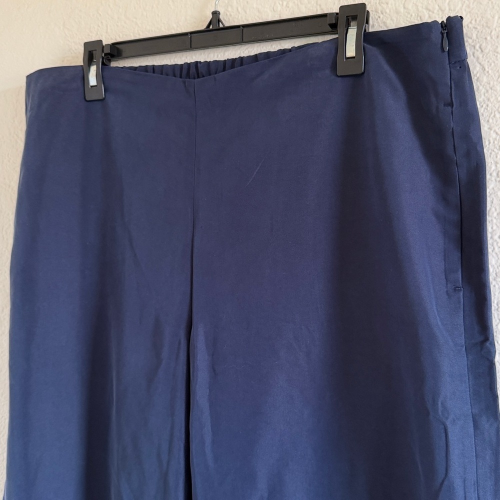 J. Jill Wide Leg Modal Crop Pants Navy XL Petite - Picture 3 of 6